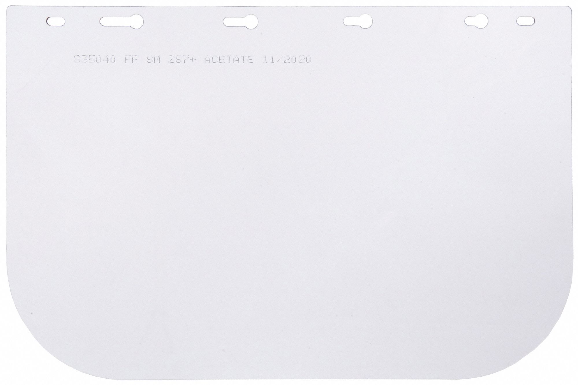 Face Shield Visor: 12 in Overall Wd, 8 in Overall Ht, 0.04 in Overall Thick, Clear