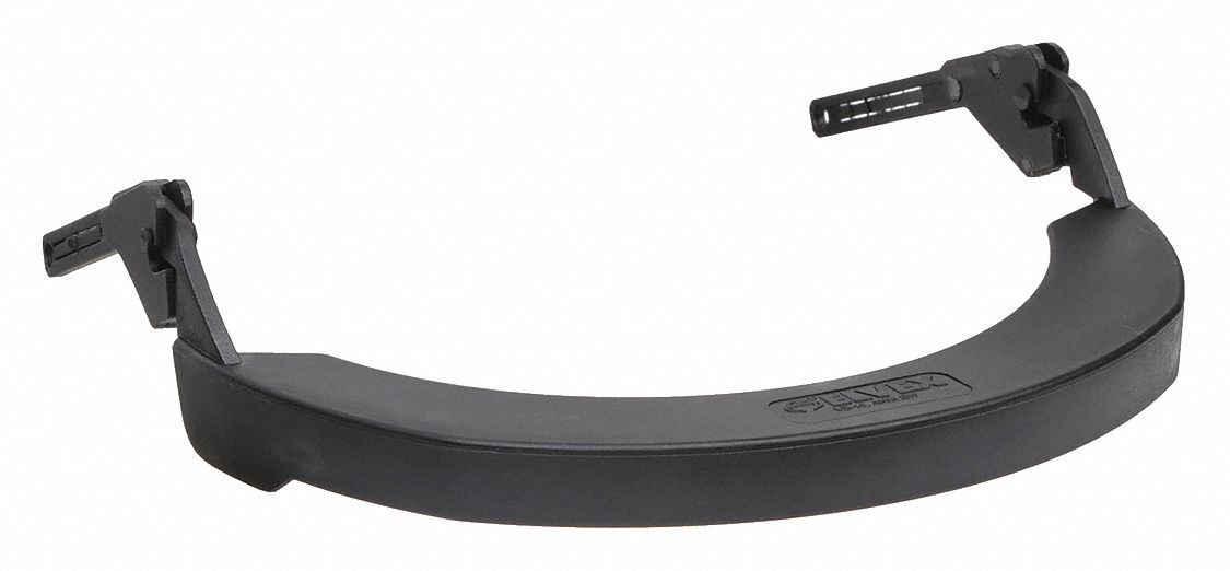 Face Shield Frame: Slotted Attachment Type, Nylon, Black