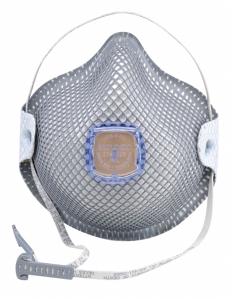 PARTICULATE RESPIRATOR, DISPOSABLE, HANDYSTRAP/VENTEX, CLOTH/DURA-MESH, M/L, 10/BOX