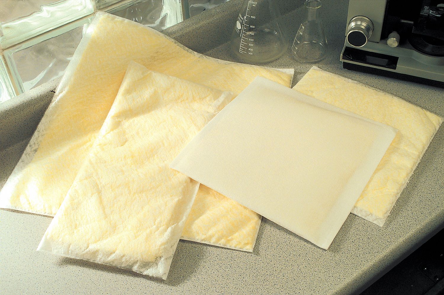 Absorbent Pad, Chem/Hazmat, Yellow, PK50