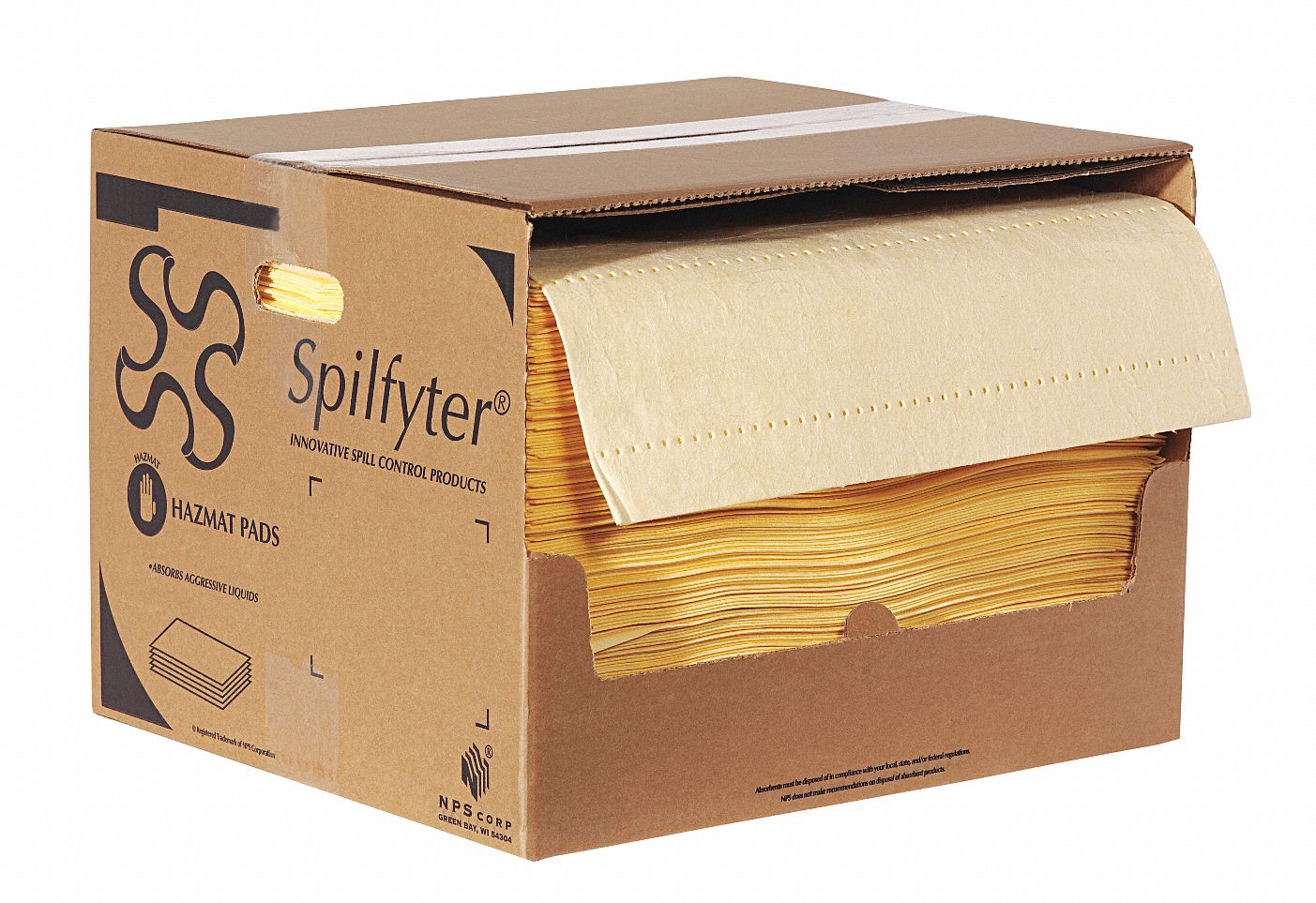 Absorbent Pad, Chem/Hazmat, Yellow, PK200