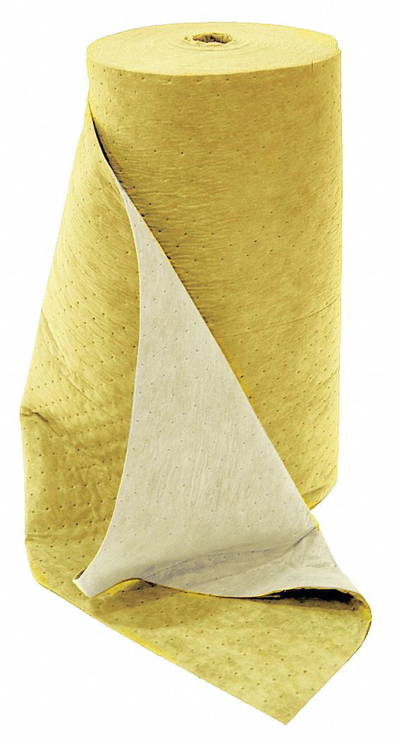 Absorbent Roll, Universal, Yellow, 150 ft.L