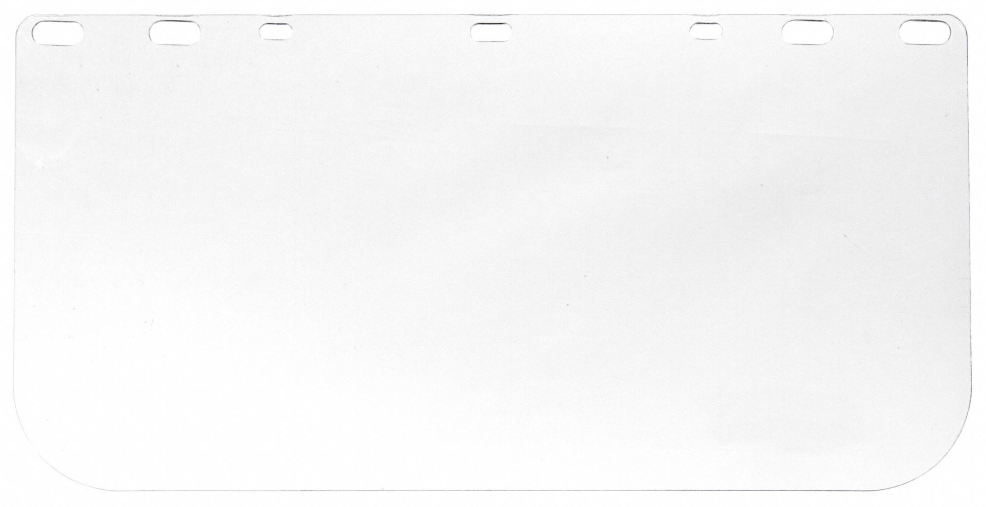 Faceshield Visor, PETG, Clear, 8x15-1/2in