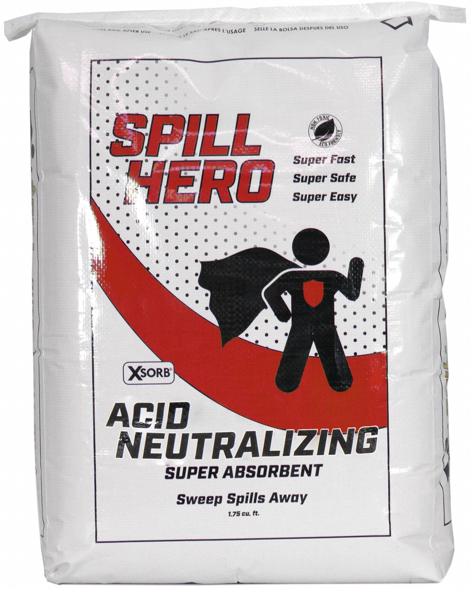 Acid Neutralizer: 7 gal Volume Absorbed per Pkg., 20 lb Wt, Bag, Acids