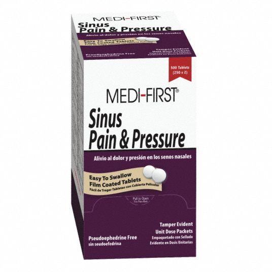 MEDIFIRST, Tablet, 250 x 1, Sinus and Allergy 3NNR881948 Grainger