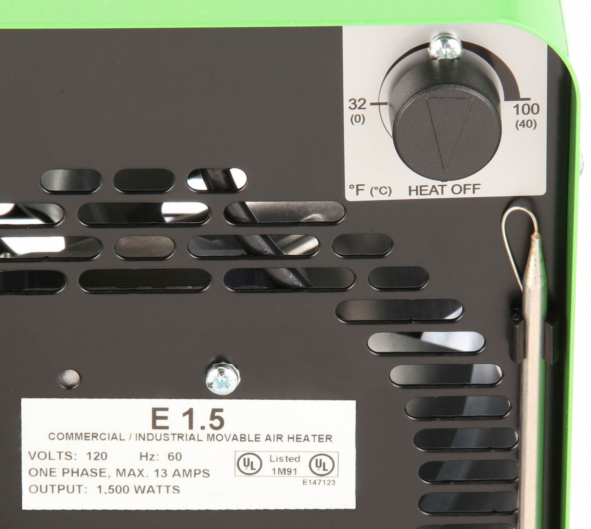 ALLEGRO Portable Electric Ducted & Tent Heater, 1,500 W, 120V AC, 1