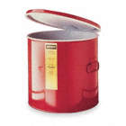 WASH TANK CAN WITH BASKET, 2-GALLON CAPACITY, RED, STEEL, BENCHTOP, POWDER COATED