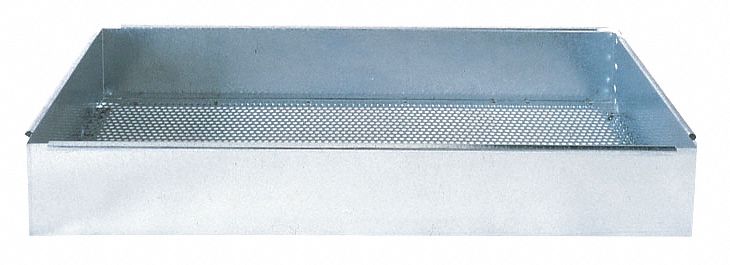 Parts Cleaning Container Basket: Gray, For 3NPW8/3NPX1, Steel