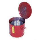 WASH TANK CAN WITH BASKET, 6-GALLON CAPACITY, RED, STEEL, BENCHTOP, POWDER COATED