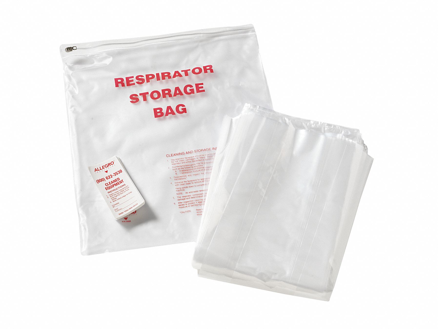 STORAGE BAG, DISPOSABLE, GUSSET, LARGE, SINGLE-USE, CLEAR, 11 X 21 X 8 IN, 100/BAG