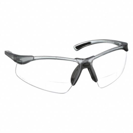ELVEX, Wraparound Frame, HalfFrame, Bifocal Safety Reading Glasses