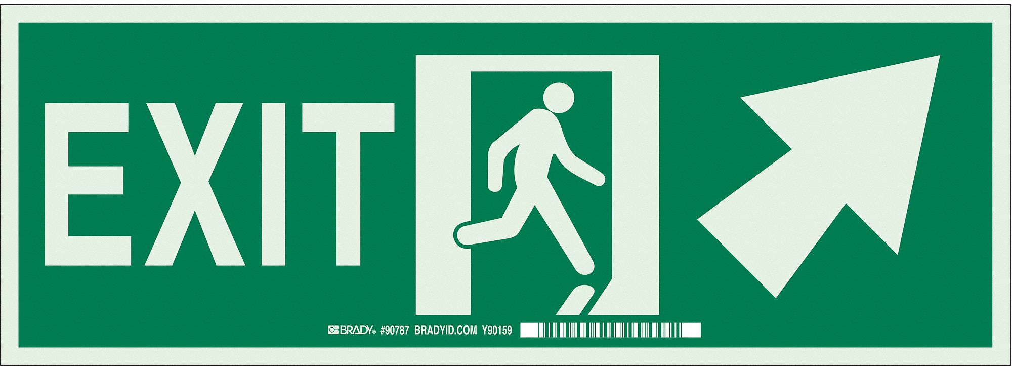 EXIT SIGN, POLYESTER, 14 IN WIDTH, 5 IN HEIGHT, BRACKET, EXIT