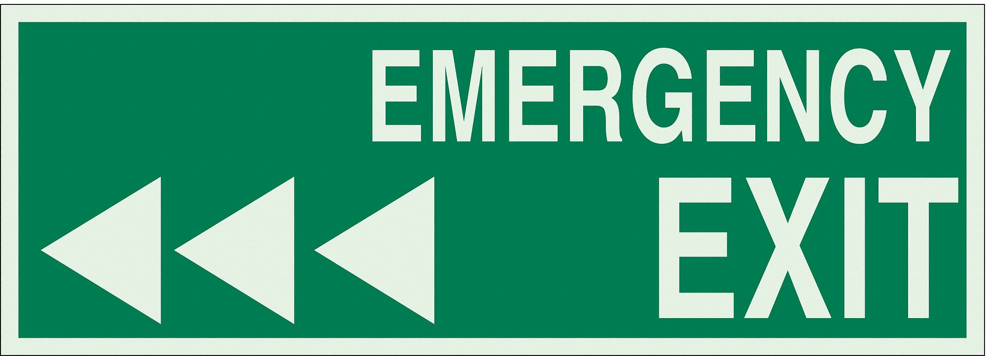 Exit Sign, Emergency Exit, 5"x14"