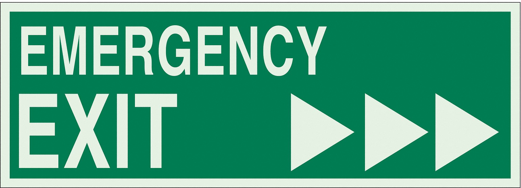 Exit Sign, Emergency Exit, 5"x14"