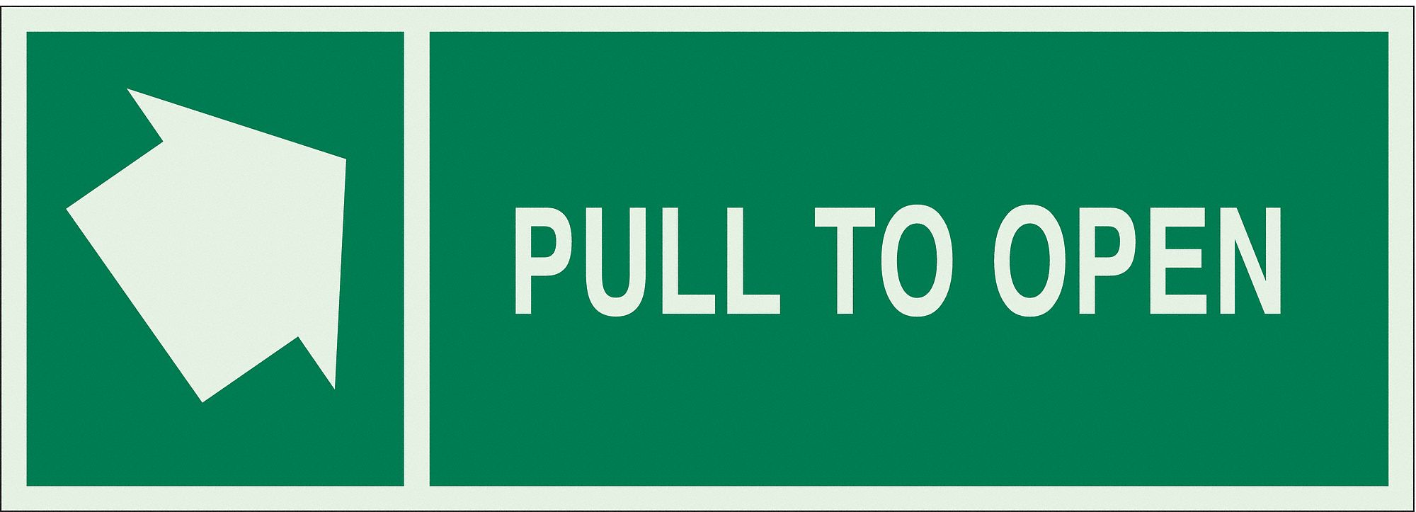 Directional Sign, 5 x 14In, LT GRN/GRN, ENG