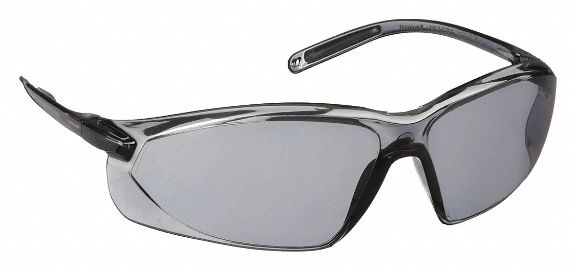 SAFETY GLASSES, HALF-FRAME, WRAPAROUND, PC, ANTI-SCRATCH, GREY/TSR GREY, CSA Z94.3, M, UNISEX