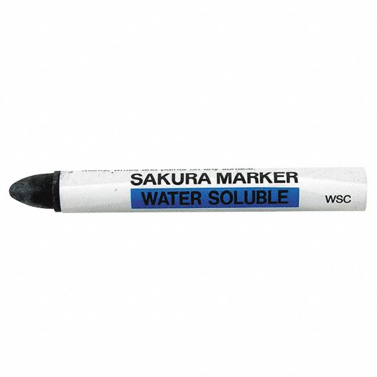 SAKURA WaterSoluble Marker, Black, Marker Tip Bullet, PK 10 3NUW7WSC49 Grainger
