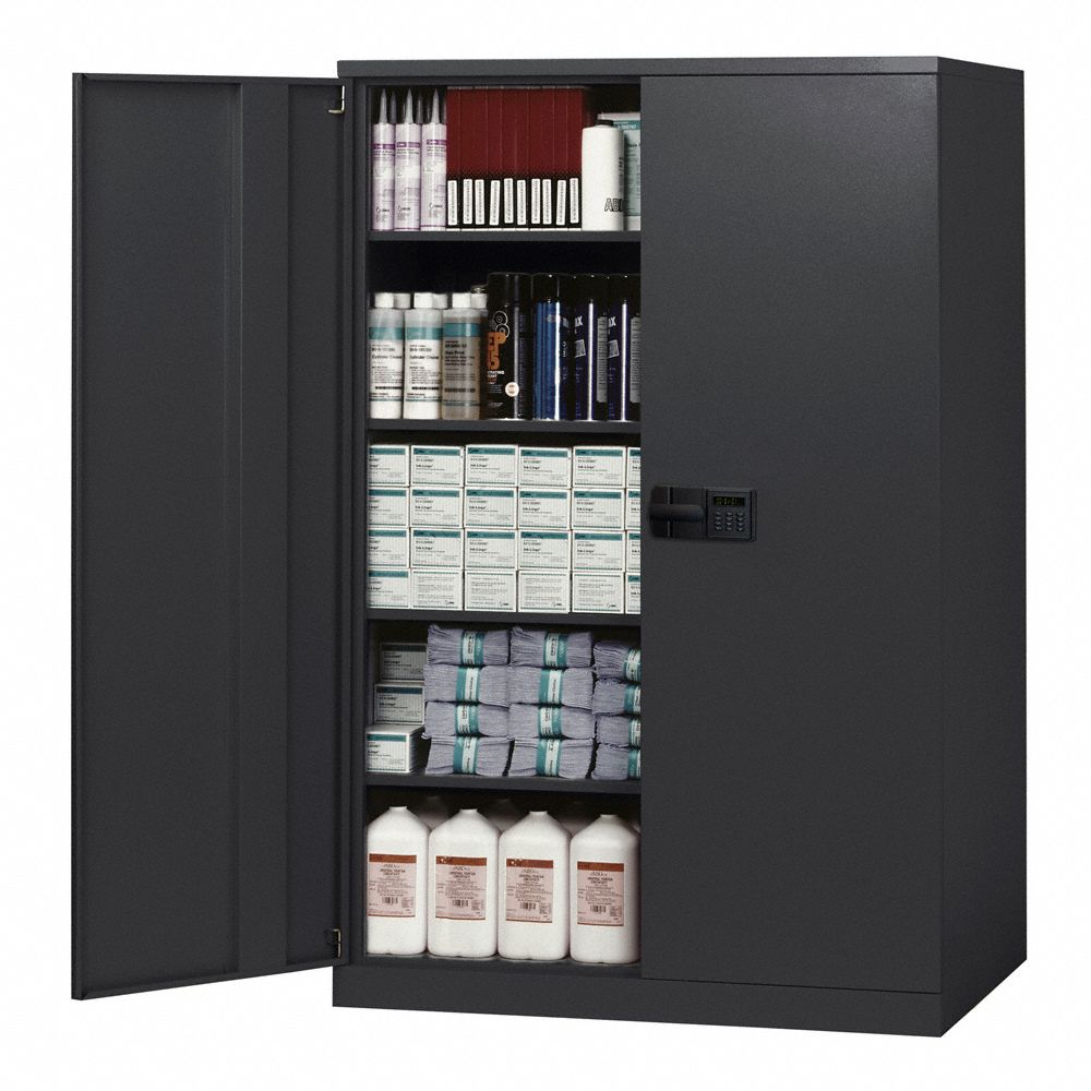 SANDUSKY Commercial Storage Black, 78 in H X 48 in W X 24 in D