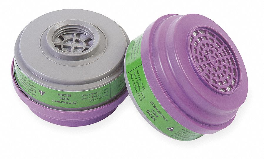 Combination Cartridge/Filter, Green/Magenta, Air Purifying Respirator