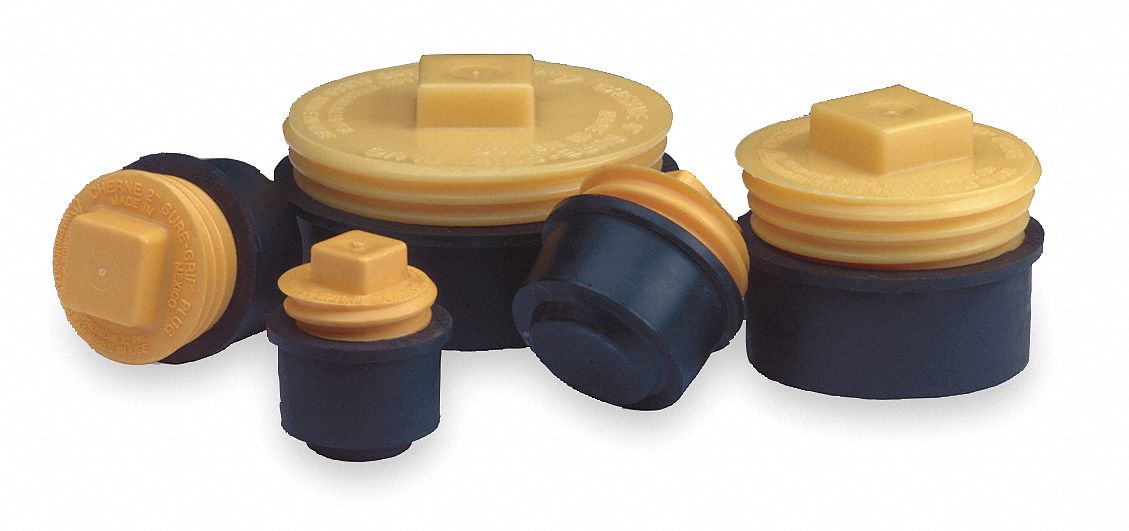 PIPE PLUG: RAISED SQUARE, INSIDE PIPE, FOR 4 IN PIPE, NATURAL RUBBER PLUG