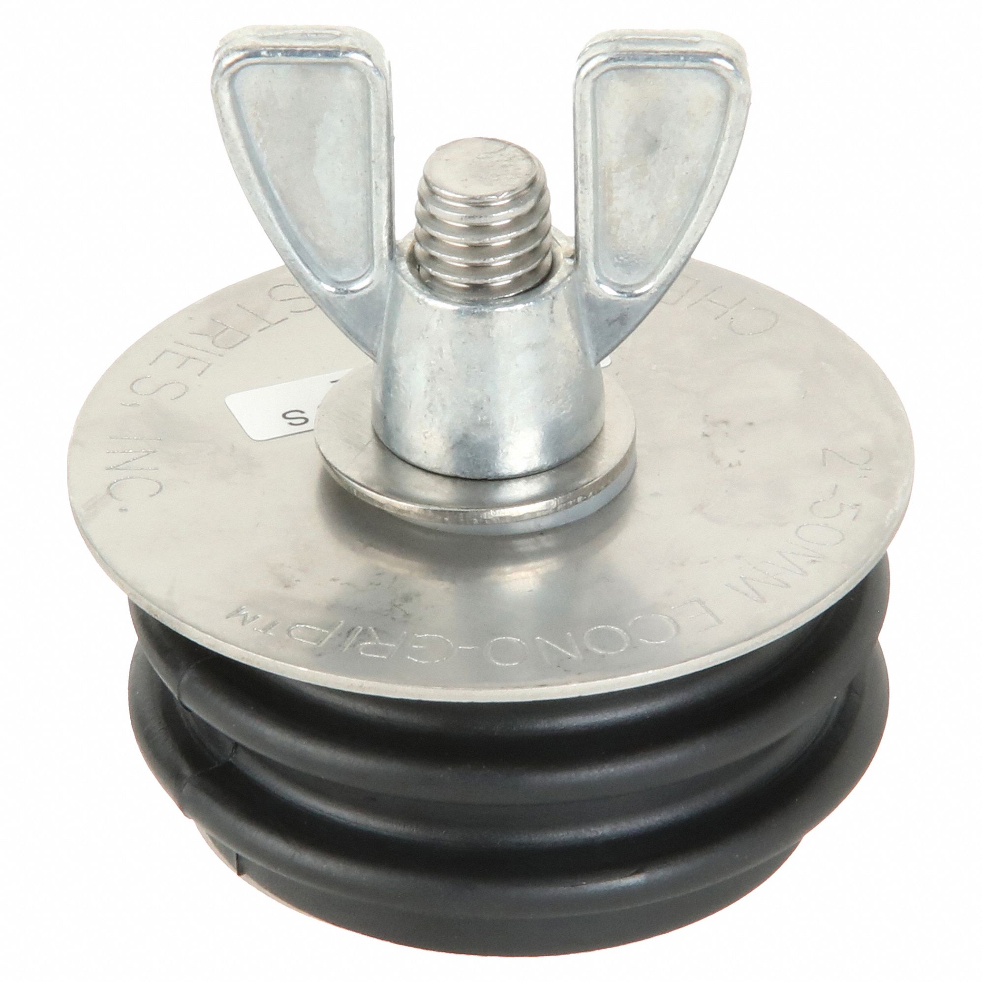 CHERNE Pipe Plug: Wing Nut, End of Pipe, For 2 in Pipe, Nitrile Plug