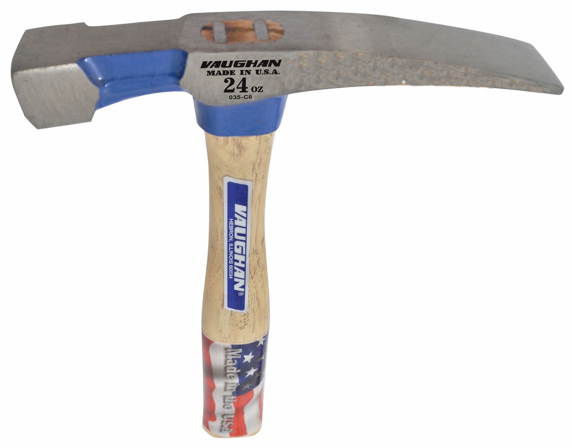 VAUGHAN Bricklayers Hammer, Hickory, 24 oz 3NWD817810 Grainger