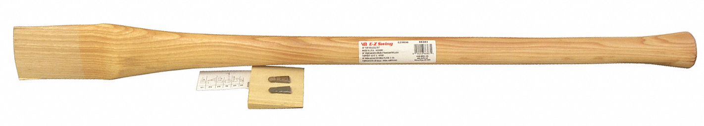 DOUBLE BIT AXE HANDLE, 36 IN OVERALL L, WOOD, FOR 5 LB MAX HEAD WT