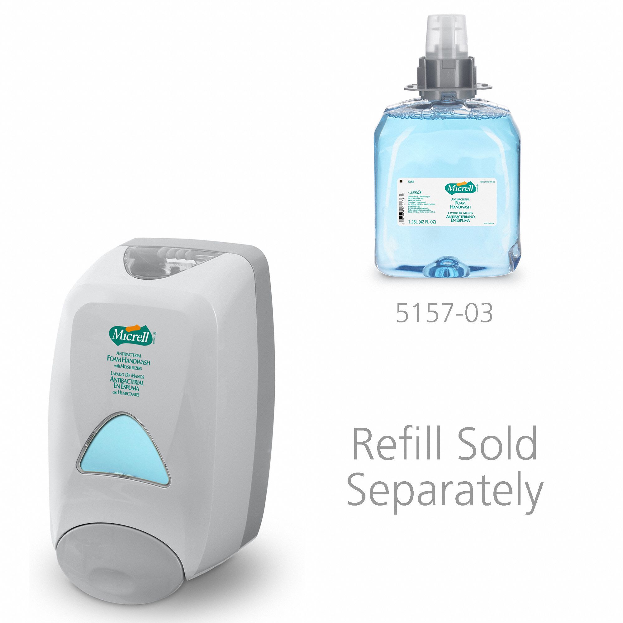 MICRELL Soap Dispenser FMX12™, Foam, 1,250 mL Refill Size, Gray