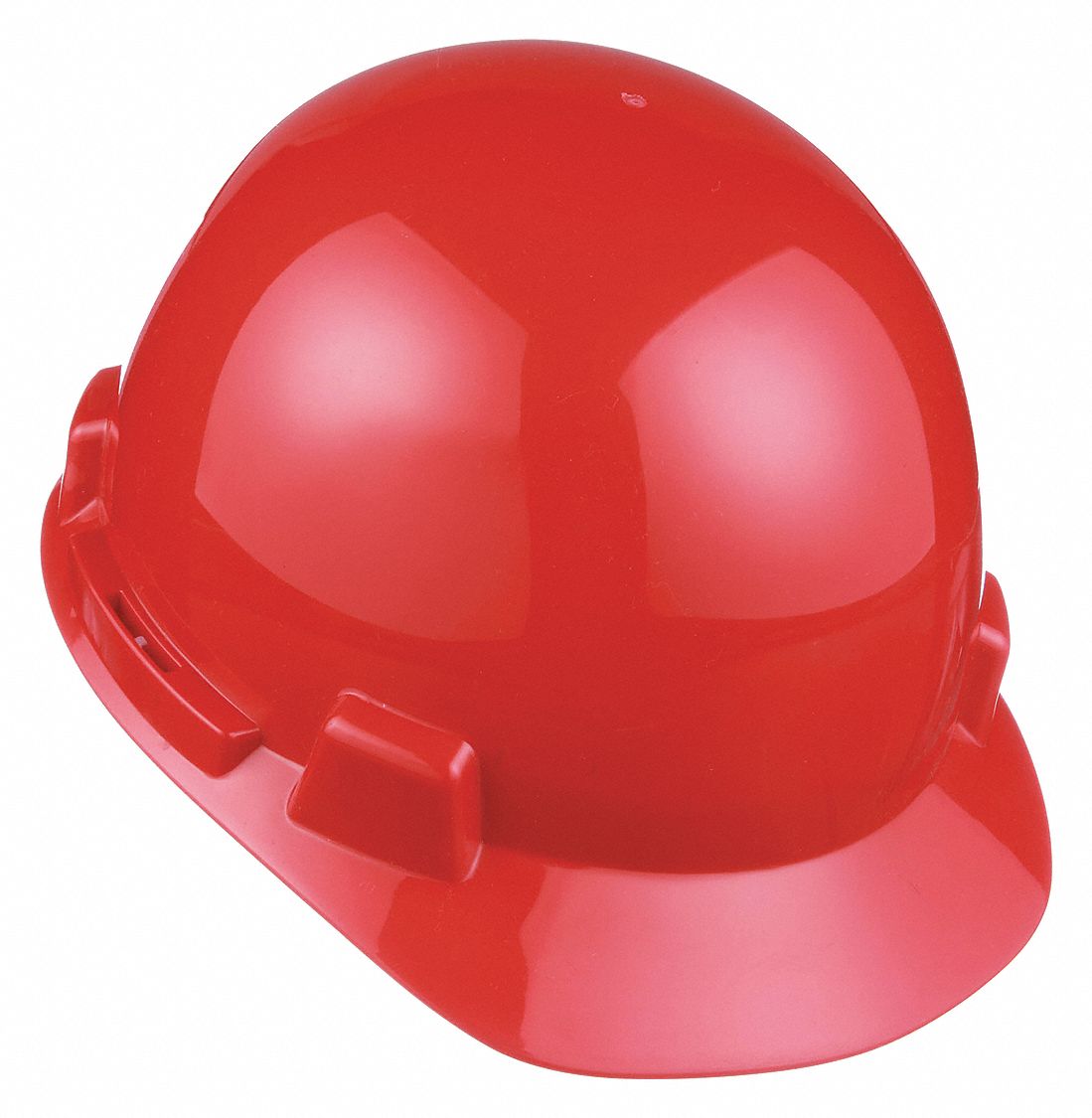 SLOTTED CAP, CSA Z94.1-2005, TYPE 1, CLASS E, PE, 4-PT FAS-TRAC RATCHET, FRONT BRIM, RED