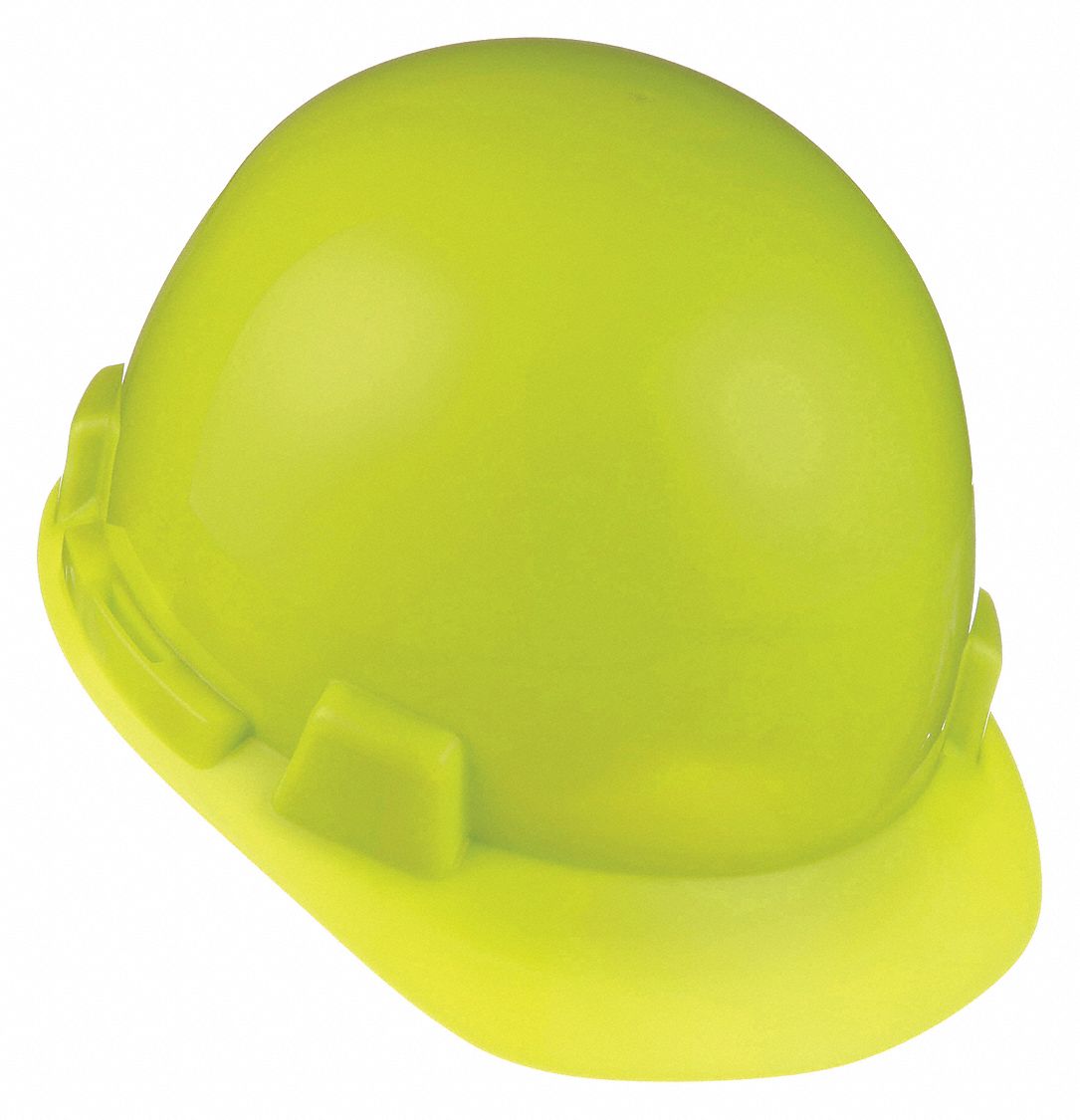 CASQUE À FENTES, CSA, TYPE 1, CLASSE E, PE, CLIQUET FAS-TRAC 4 PTS, BORD AVANT, JAUNE VERT HTE VISIBILITÉ