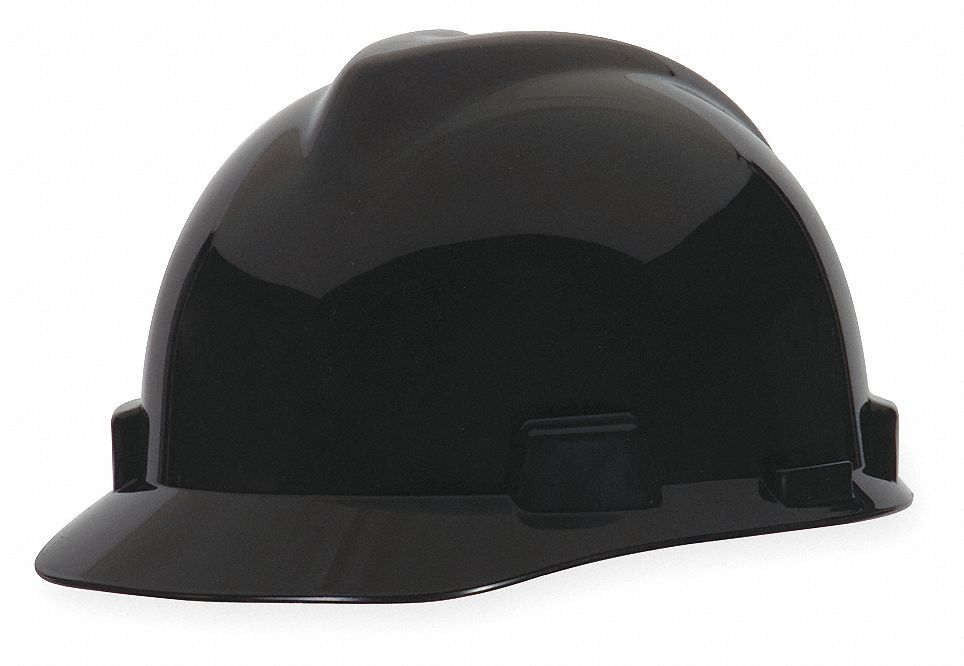 MSA V-Gard® Slotted Full-Brim Hat With 1-Touch Suspension, Hi-Viz