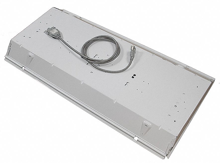 Modular Light Fixture: LED, 4 ft x 2 ft, Fixture/Modular Connections, 9 ft Conduit Lg