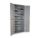 STORAGE CABINET, 36 IN X 18 IN X 84 IN, SWING HANDLE & PADLOCK HASP, 14 GA PANEL THICK