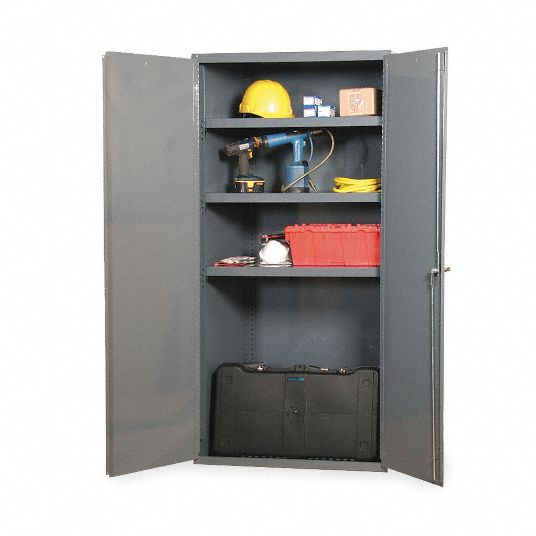 DURHAM MFG, 36 in x 24 in x 72 in, Swing Handle & Keyed, Storage ...