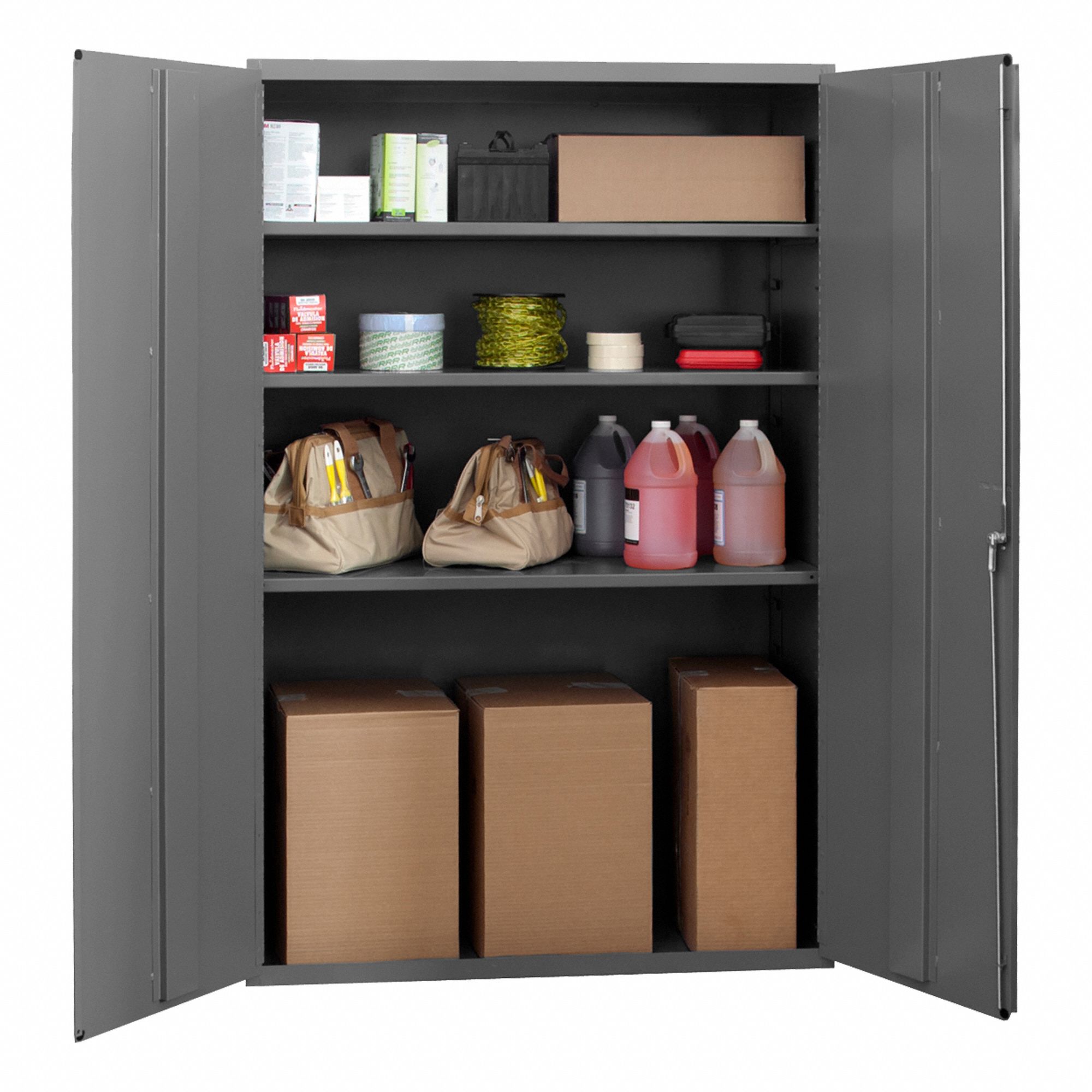 DURHAM MFG Storage Cabinet: 48 in x 24 in x 72 in, Swing Handle & Keyed ...