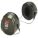 EARMUFFS, BEHIND-THE-NECK, FOLDABLE, GRN,BLK,SILVER, FOAM/PUR/PVC/ABS/SS, 27DB