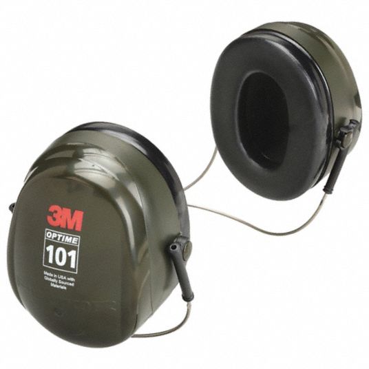 3M - H7B Peltor Optime 101 Behind-the-Head Earmuff, Hearing Protection, Ear  Protectors, NRR 26 dB Green