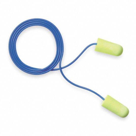 3M Ear Plugs: Bullet, 33 dB NRR, Gen Purpose, Corded, Disposable, Roll ...