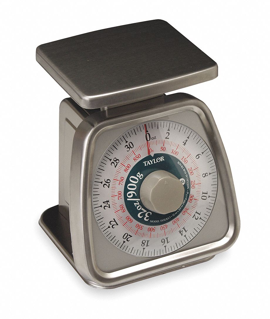 Taylor TS32F Dial Scale, SS, 32 oz Weight Cap, Silver