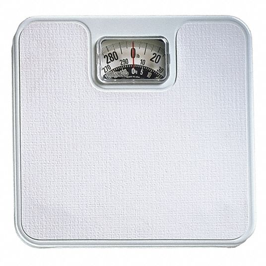 Analog Bathroom Scale with White Mat