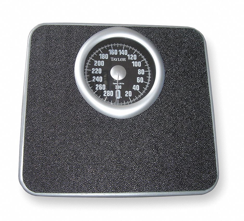 Analog Bathroom Scale, Dial Body Scale Maximum Weight Capacity 300 lbs  White