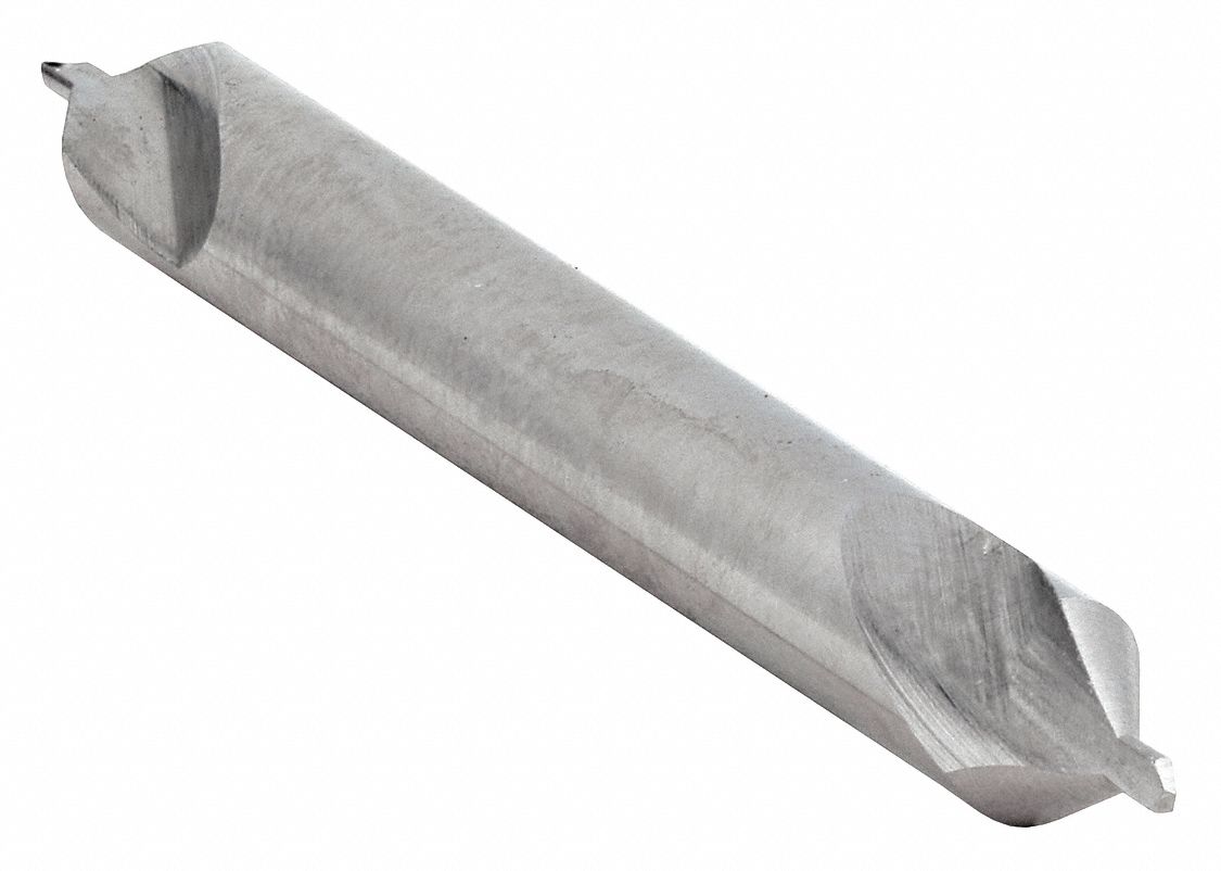 Center Drill: #0 Drill Size, 1/8 in Body Dia., 1/32 in Drill Point Dia., 1 1/4 in Overall Lg