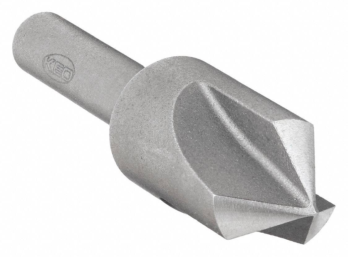 Countersink: 1 1/2 in Body Dia., 3/4 in Shank Dia., Bright (Uncoated) Finish, High Speed Steel