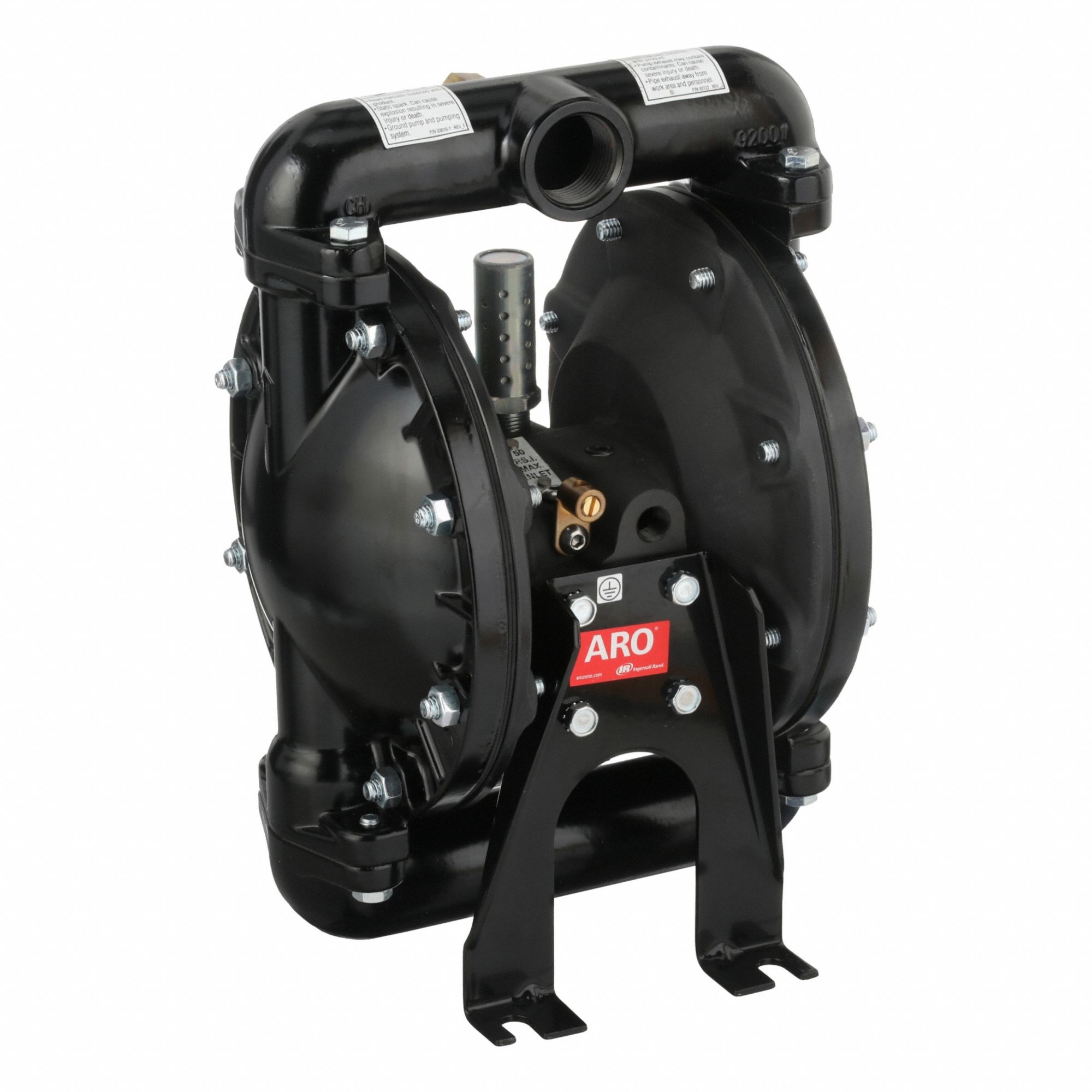 Double Diaphragm Pump: Air, Aluminum, Bolt, 1 in Fluid Connection Size, NPT, Viton, Acetal, PVDF