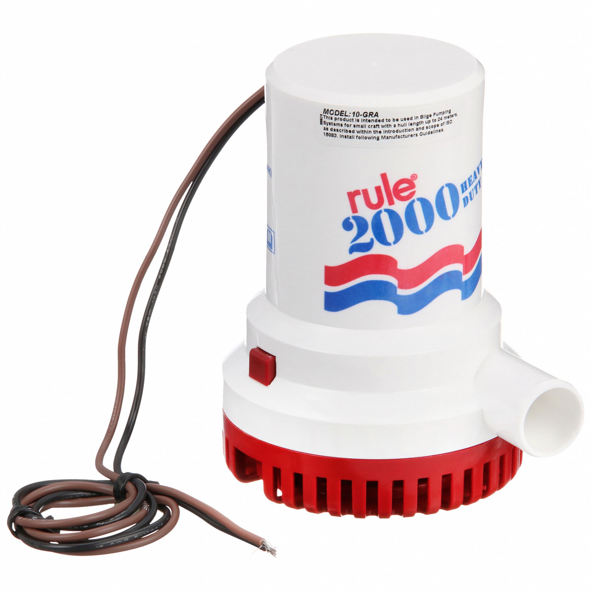 20 ft Max. Head, 1-1/8 in, Electric Bilge Pump - 3P998|10