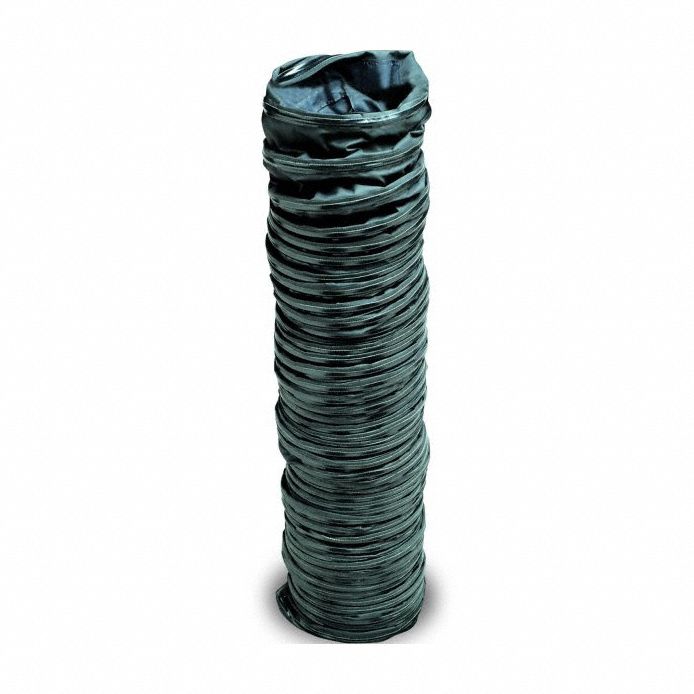 STATICALLY CONDUCTIVE DUCT, 12 IN DIAMETER, 25 FT L, FOR USE WITH EXPLOSION PROOF BLOWERS, BLACK