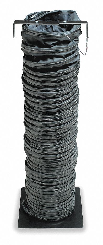 STATICALLY CONDUCTIVE DUCT, 16 IN DIAMETER, 25 FT L, FOR USE WITH EXPLOSION PROOF BLOWERS, BLACK