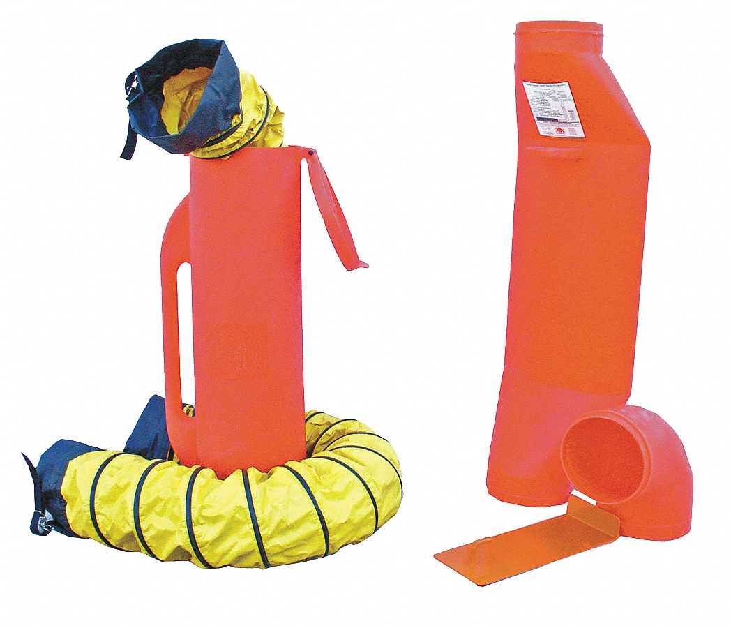 VENTILATION KIT, 8 IN DIAMETER, 6 FT/15 FT L, FOR USE WITH NON-HAZ LOCATIONS, ORANGE
