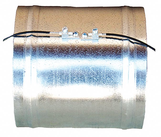 CONNECTOR DUCT TO DUCT, BLACK CONDUCTIVE, 8 IN