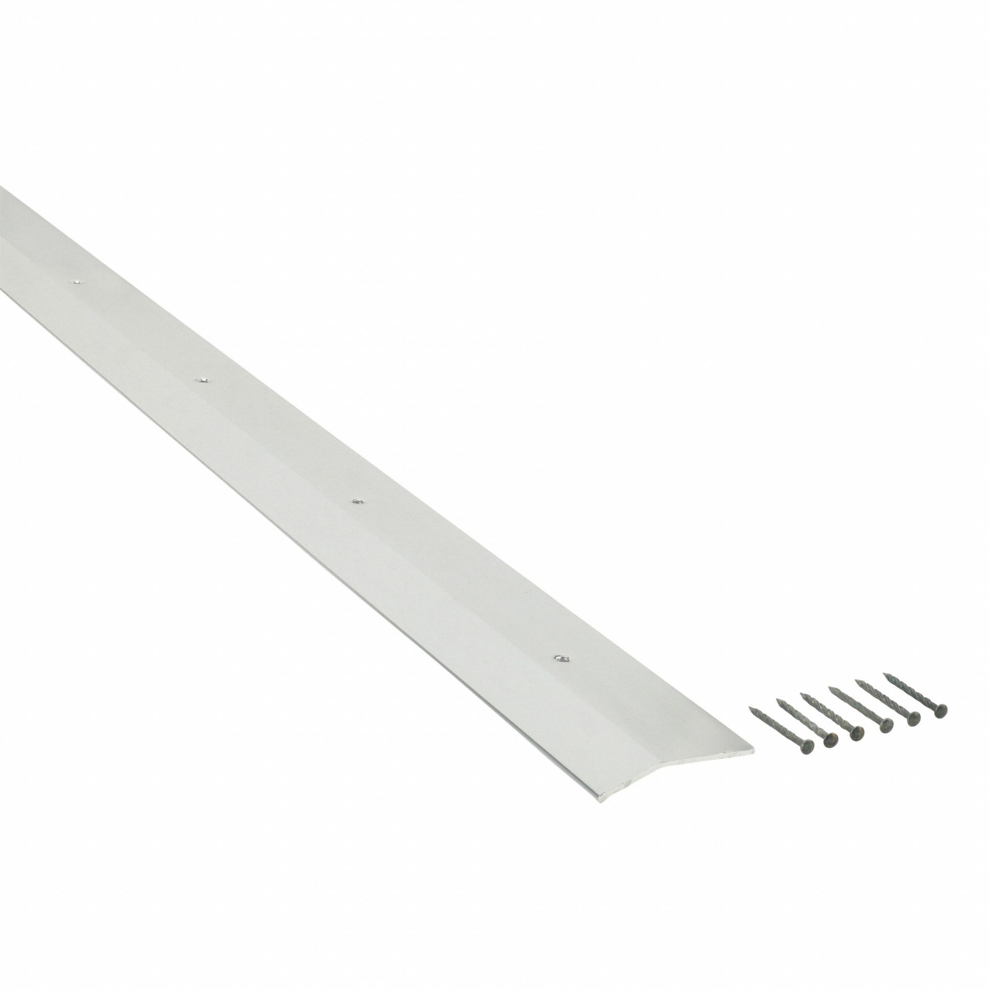 Carpet Seam Binder: Aluminum, Silver, Polished, 2 in Overall Wd, 3 ft Overall Lg